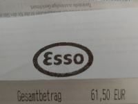 Tankrechnung - 61,50 €