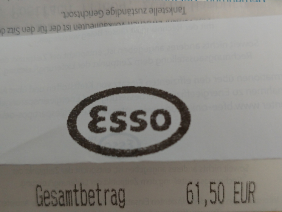 Tankrechnung - 61,50 €