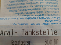 Tankrechnung - 50,01 €