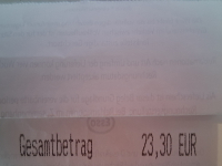 Tankrechnung - 23,30 €