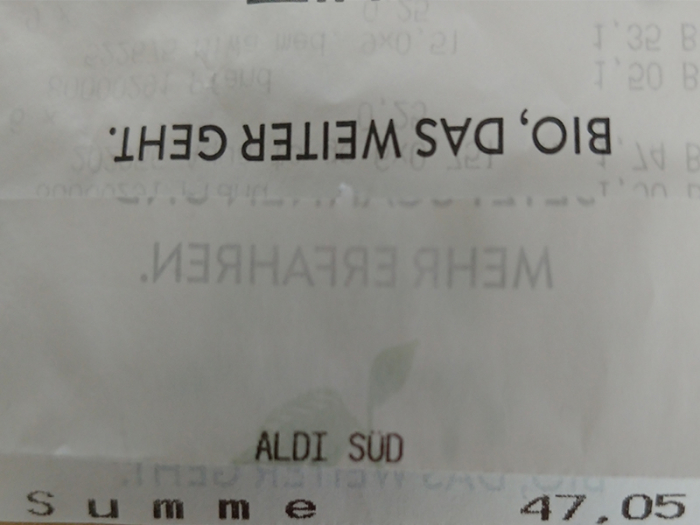 Mein Einkauf - 47,05 €