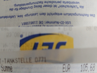 Tankrechnung - 105,68 €
